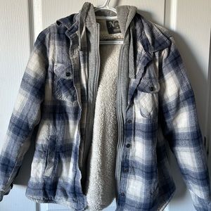 Sherpa Flannel Hoodie